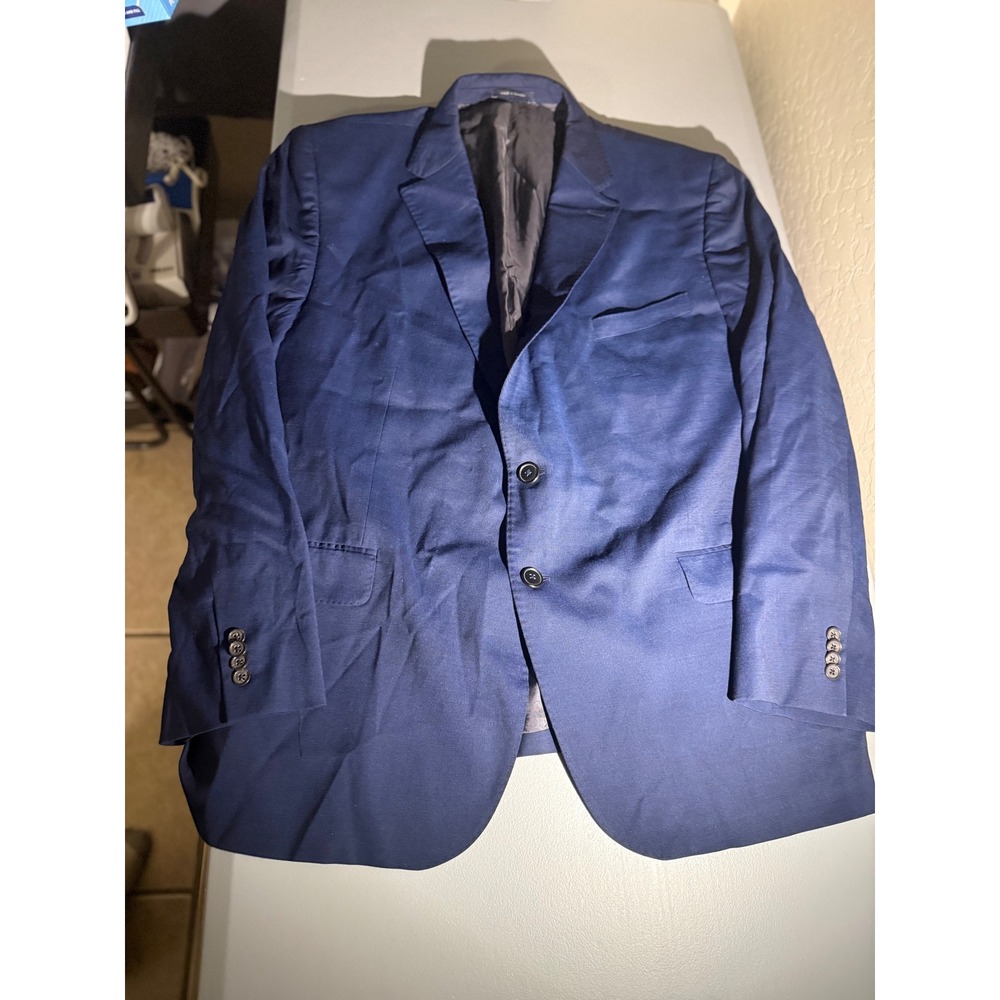 Cremieux Performance Loro Piana On the Move Wool Silk Blazer Navy Blue 52R 46